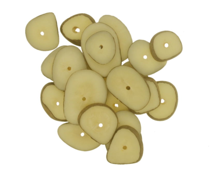 Fatia jarina natural furo central - Tamanhos variados (10 pçs)